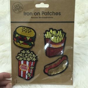 Iron-on Junk Food Patches DIY sequins (bag jacket)